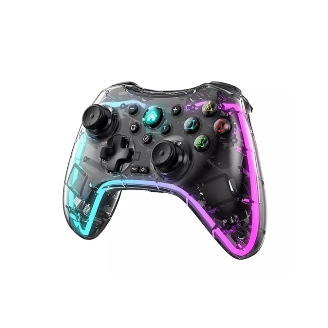 Controle Gamer Transparente Iluminado